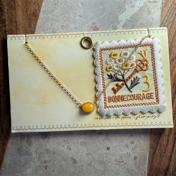 Free People Dainty Gold Postcard Necklace and Patch Set - Picture 5 of 5
